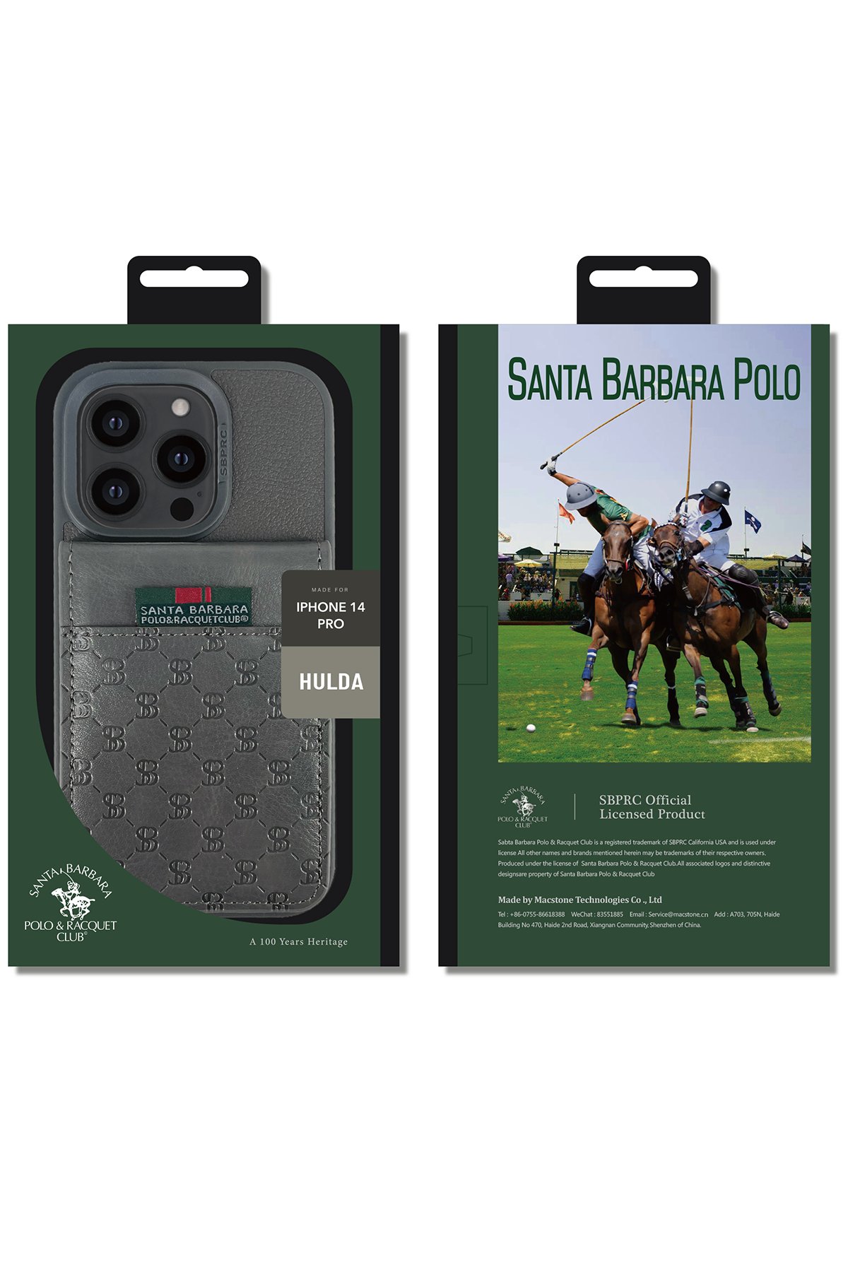 Santa Barbara Polo Racquet Club iPhone 14 Pro Parker Stand Kapak - Beyaz