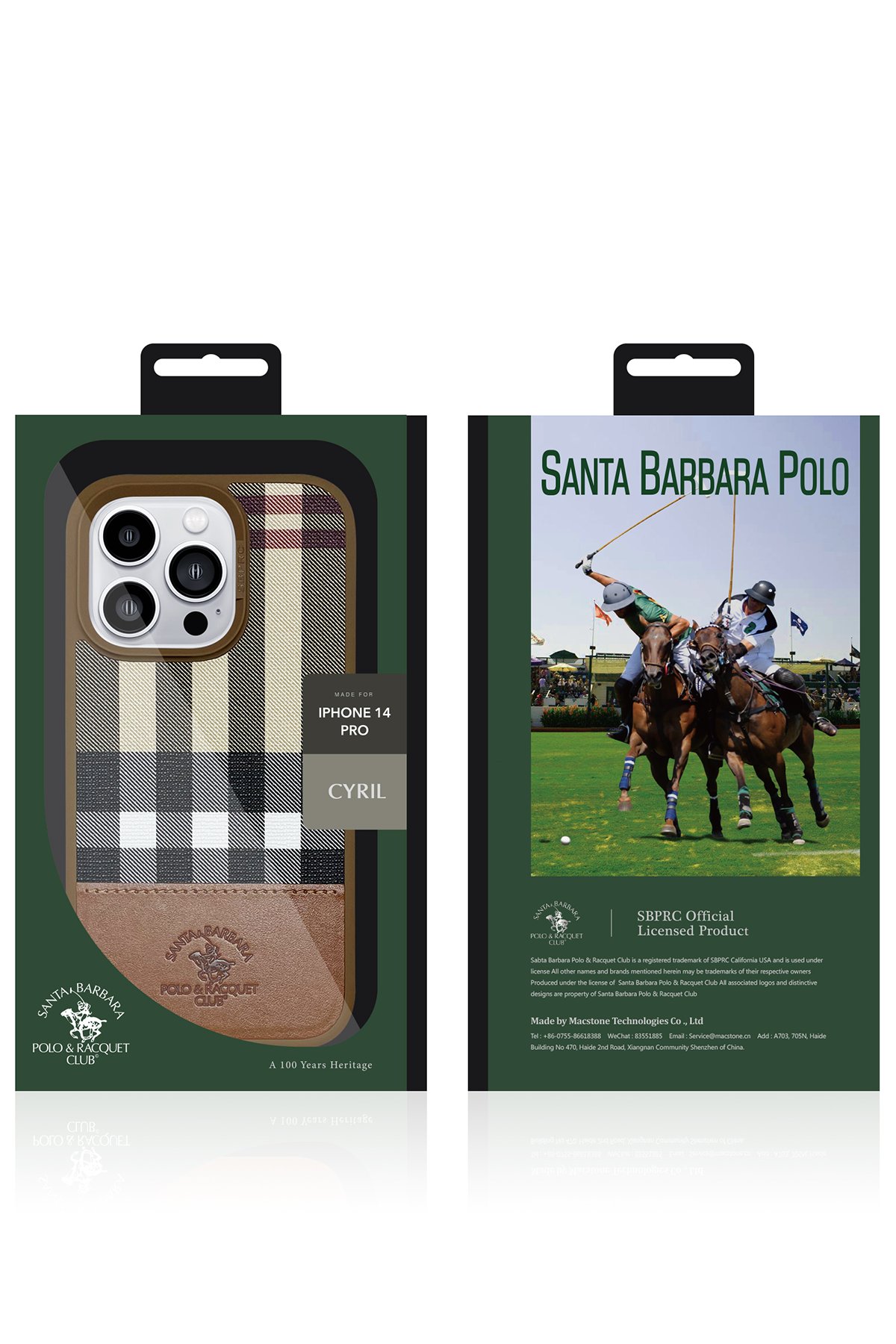 Santa Barbara Polo Racquet Club iPhone 14 Pro Max Parker Stand Kapak - Beyaz