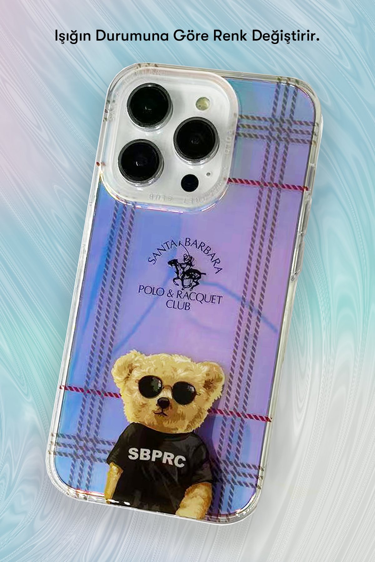 Santa Barbara Polo Racquet Club iPhone 14 Pro Parker Stand Kapak - Beyaz