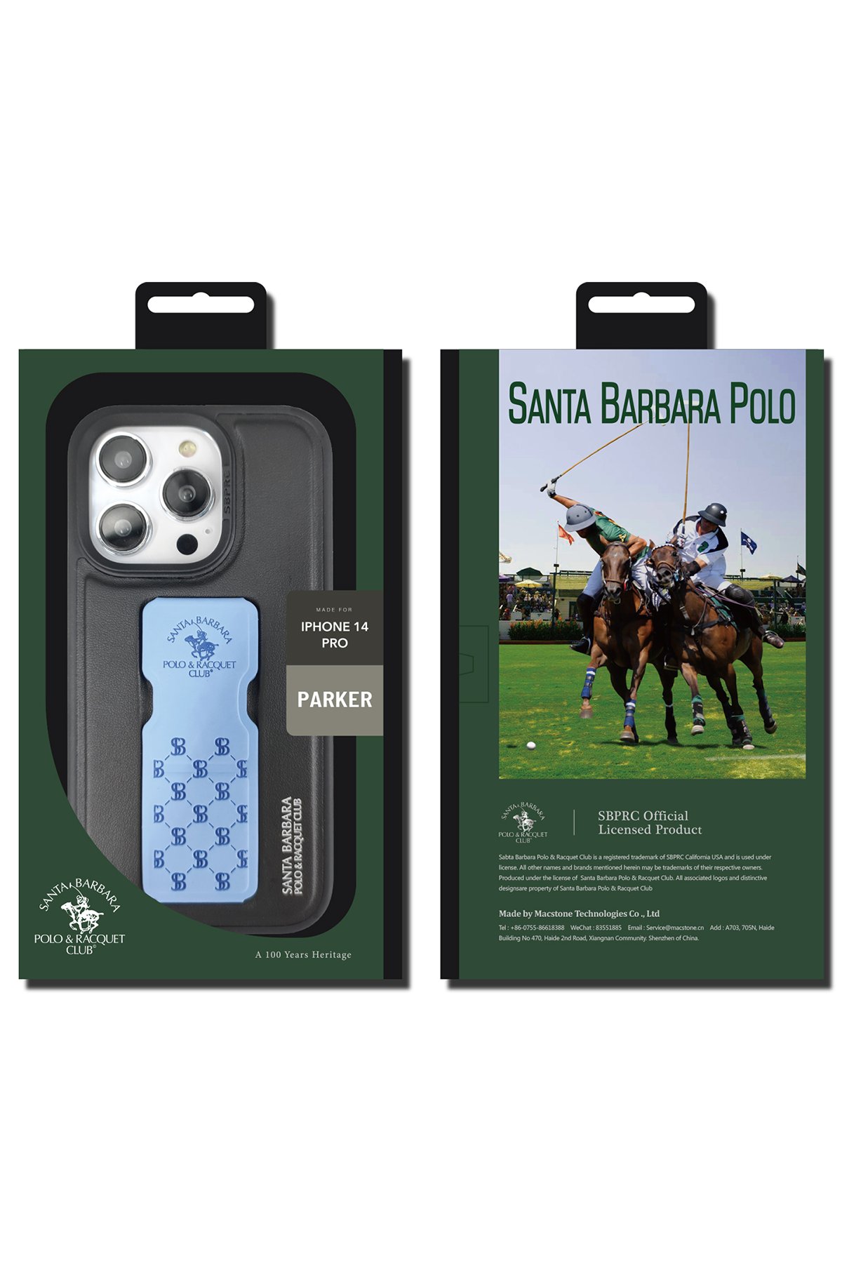 Santa Barbara Polo Racquet Club iPhone 14 Pro Alden Kapak - Siyah