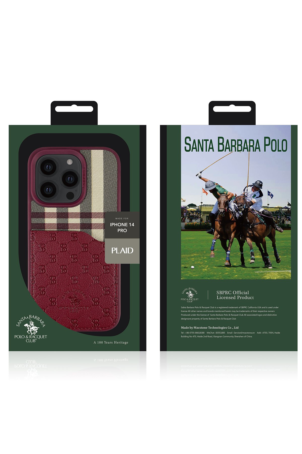 Santa Barbara Polo Racquet Club iPhone 14 Pro Clyde Stand Kapak - Mor