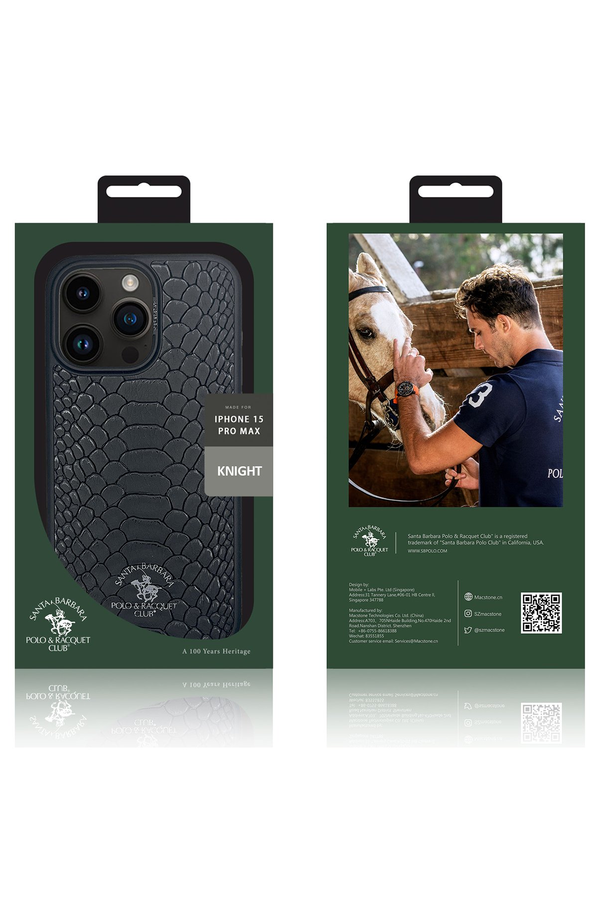 Santa Barbara Polo Racquet Club iPhone 15 Savanna Kapak - Snow Leopard Beyaz