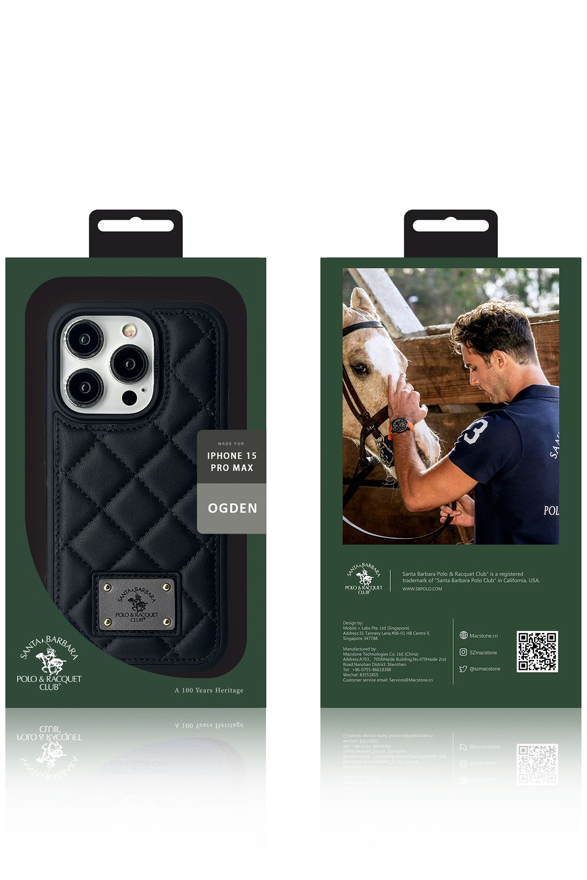 Santa Barbara Polo Racquet Club iPhone 15 Ravel Deri Kapak - Kırmızı