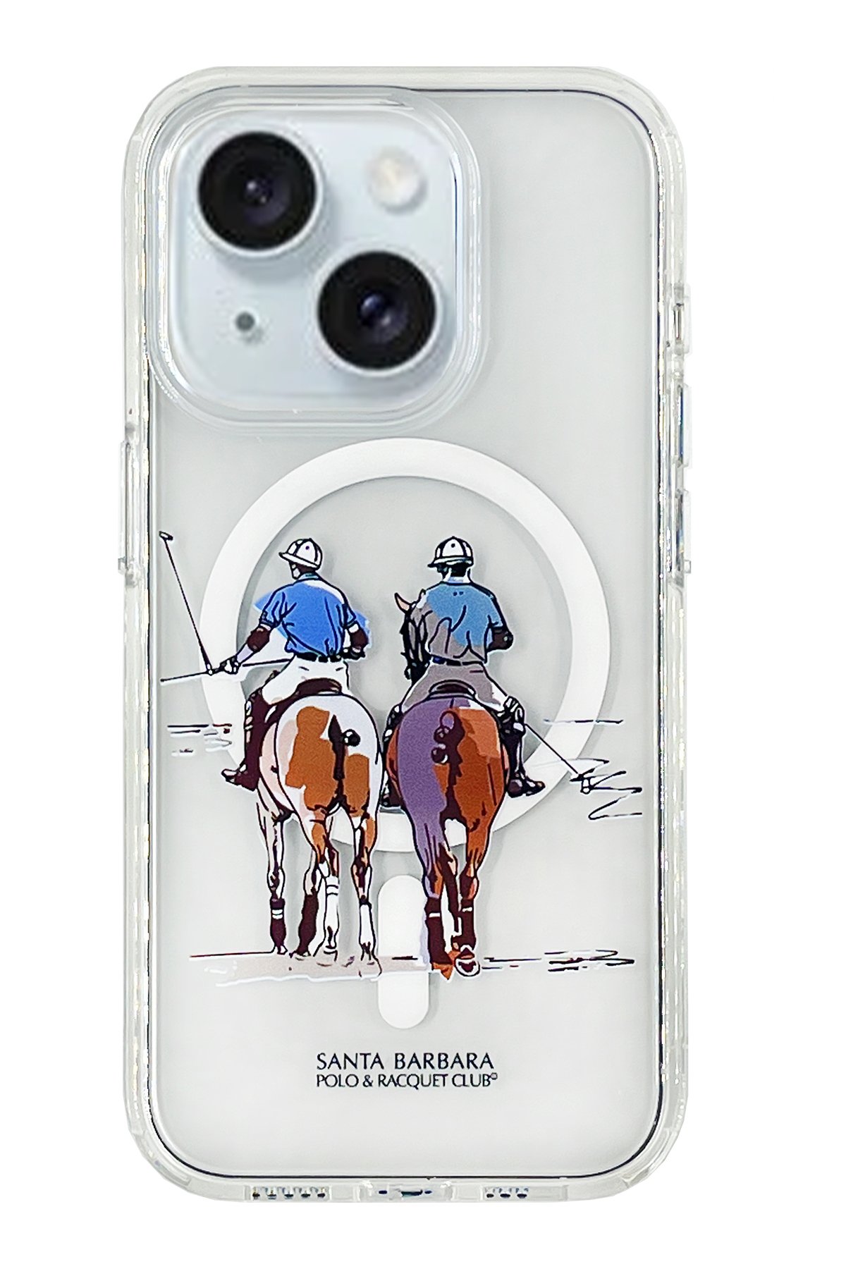 Santa Barbara Polo Racquet Club iPhone 15 Blaise Stand Kapak - Beyaz