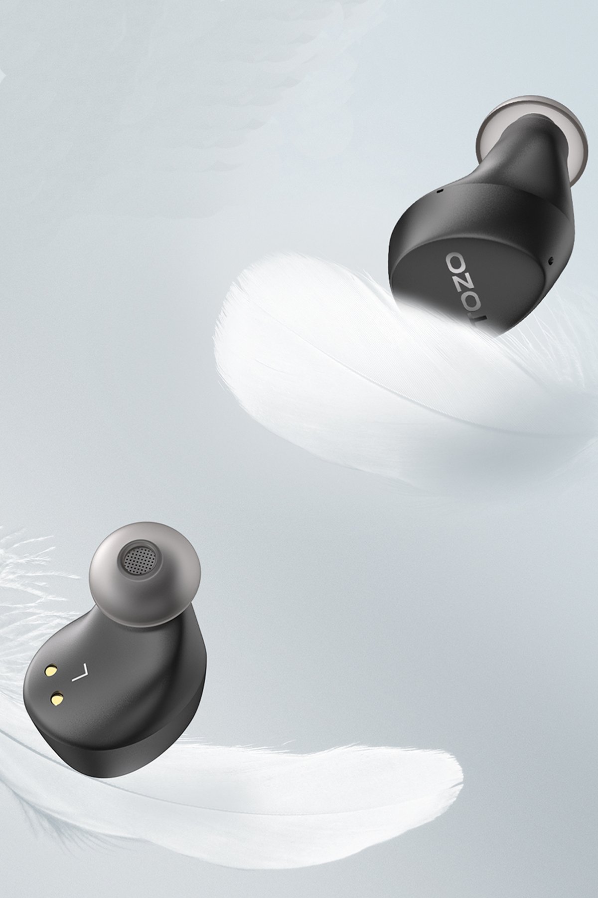 Tozo OpenReal IPX8 Su Geçirmez 16.2mm Dinamik Sürücü Bluetooth 5.3 Kablosuz TWS Airpods Kulaklık - Siyah