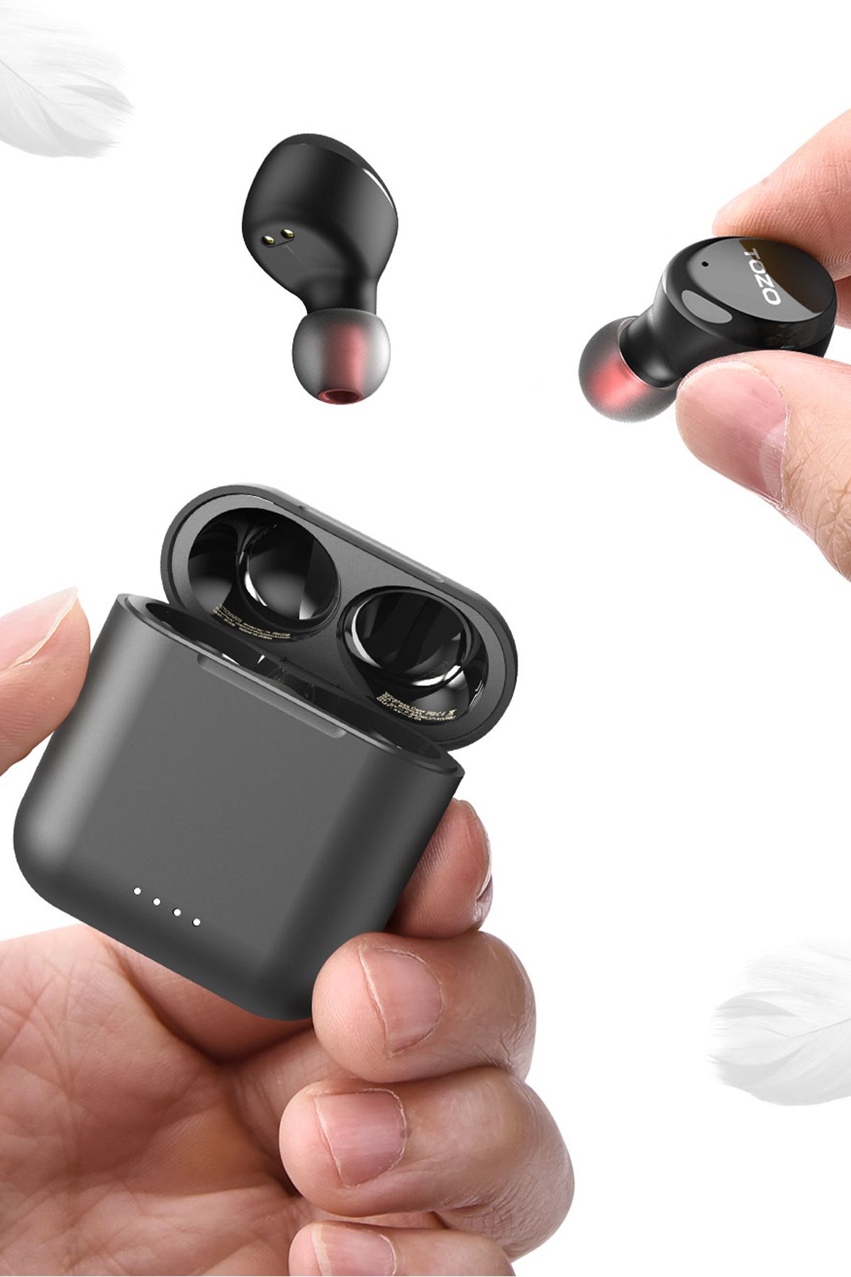 Tozo A3 Çağrı Gürültü Engelleyici Özellikli Ultra Hafif Bluetooth 5.3 Kablosuz TWS Airpods Kulaklık - Beyaz