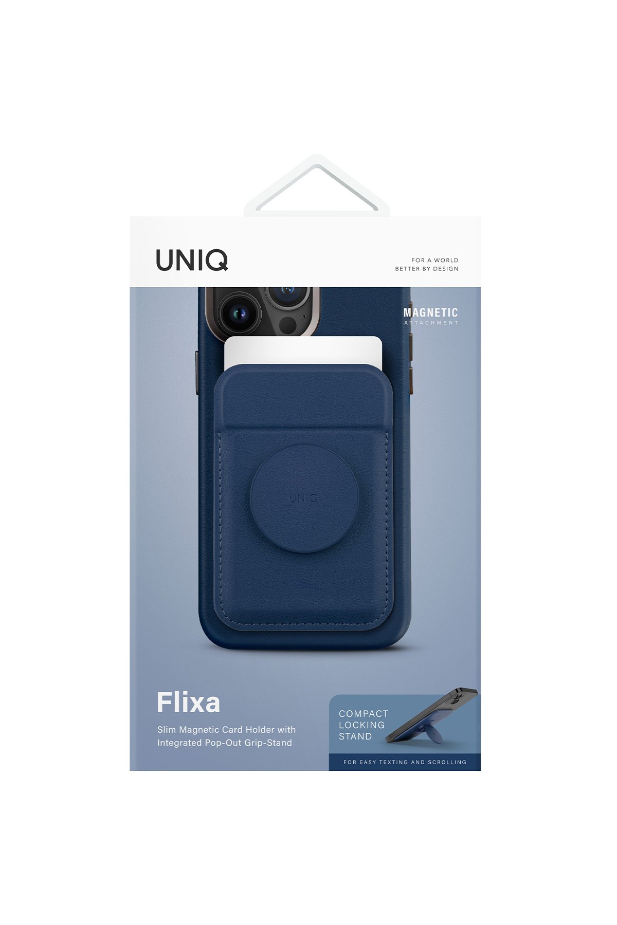 Uniq Atlas NFC Find My Destekli Dijital Göstergeli Kablosuz Şarjlı Dijital Kart - Siyah