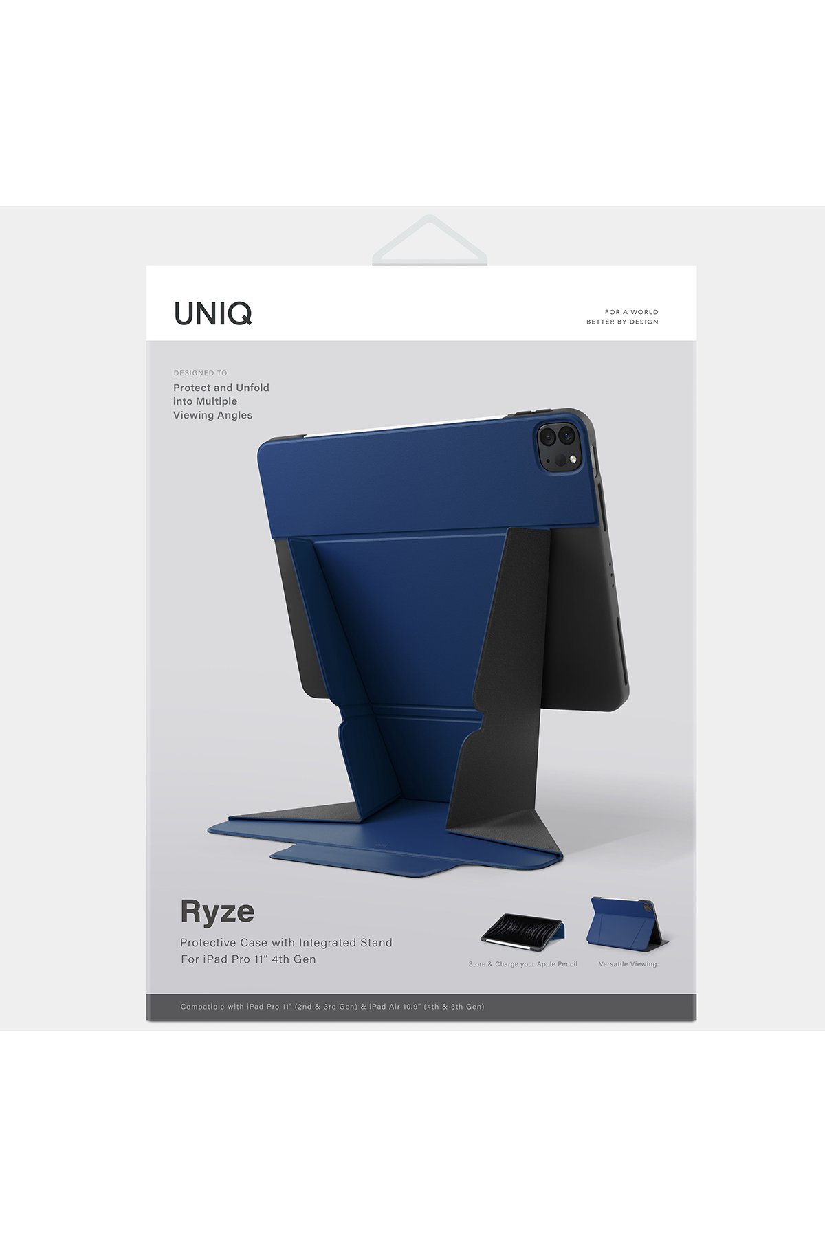 Uniq iPad Pro 11 (2022) Camden Katlanabilir Tablet Kapak - Gri