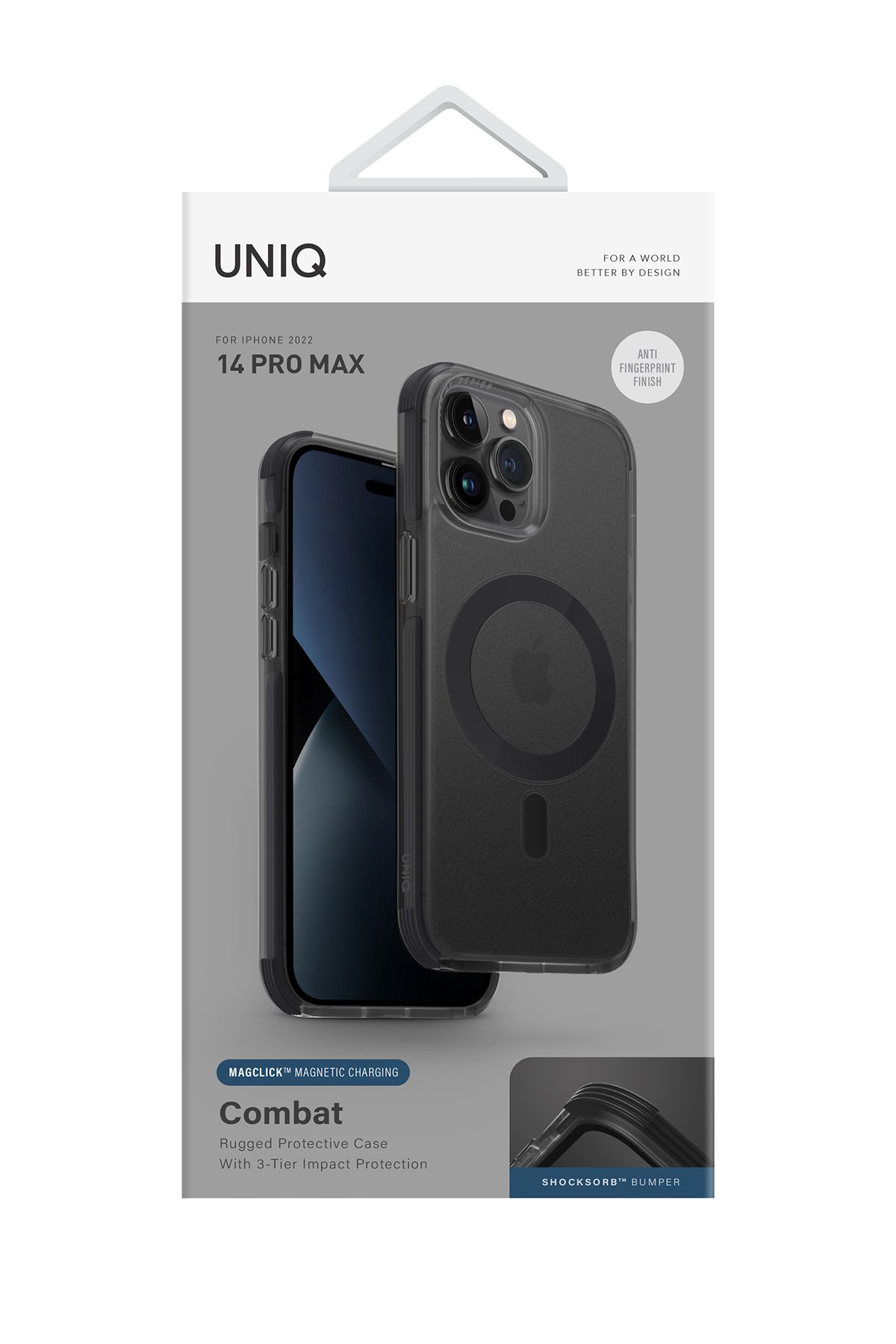 Uniq iPhone 14 Pro Combat Kapak - Siyah