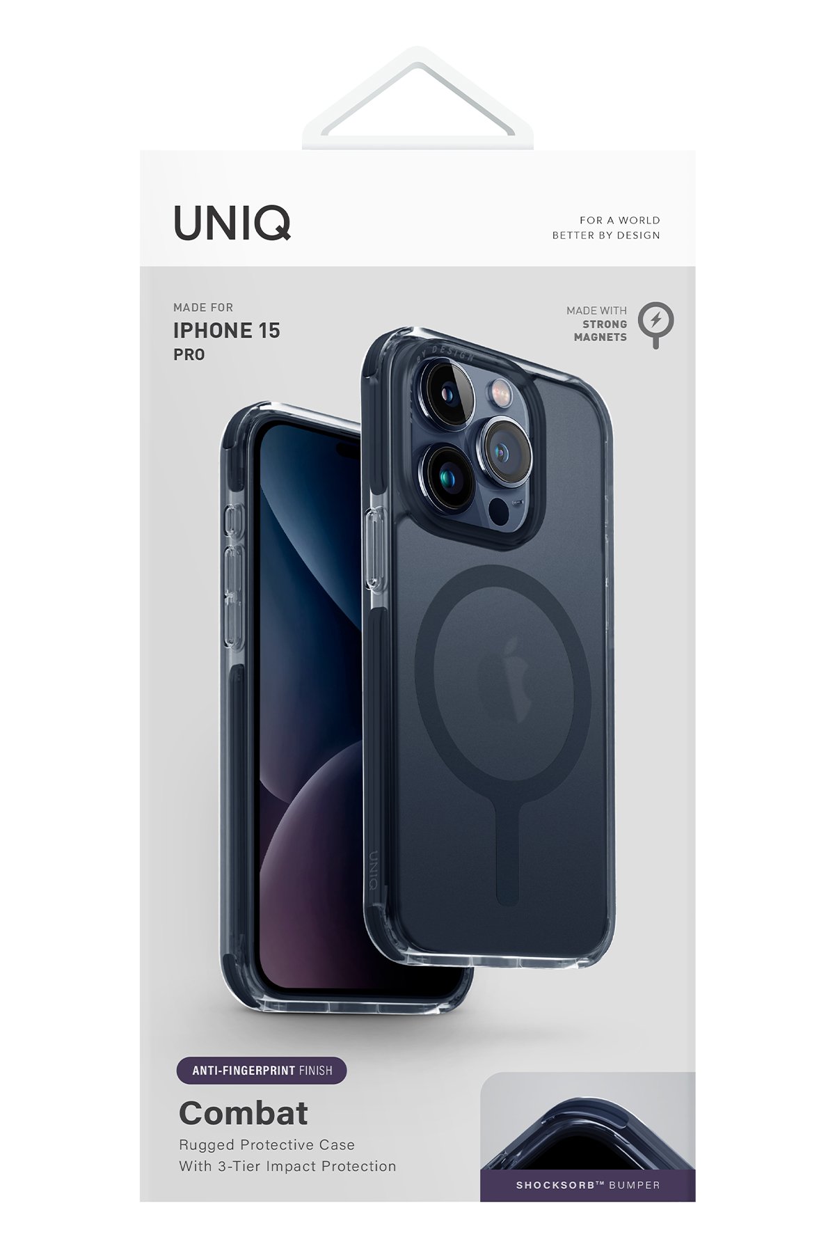 Uniq iPhone 15 Pro Max Heldro Mount Standlı Kapak - Siyah