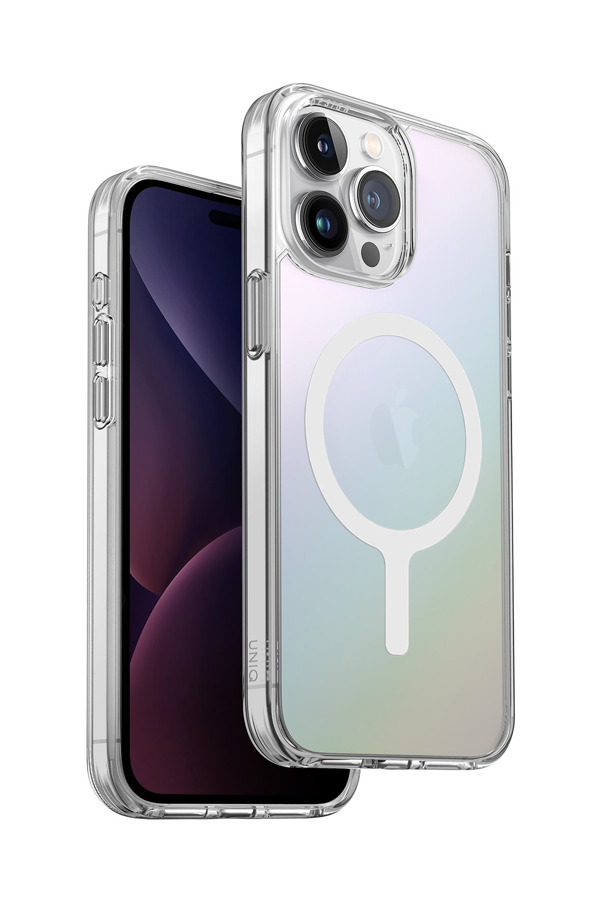 Uniq iPhone 15 Pro Max Optix Çelik Çerçeveli Sapphire Kamera Lens Koruyucu - Gri