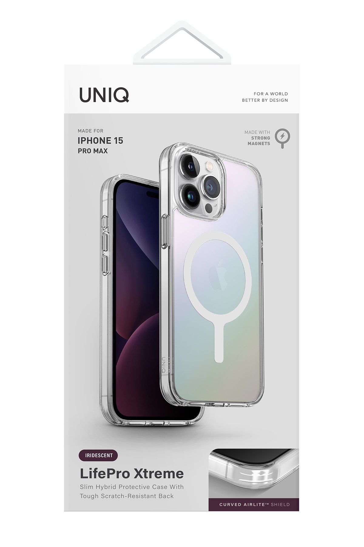 Uniq iPhone 15 Pro Max Optix Çelik Çerçeveli Sapphire Kamera Lens Koruyucu - Gri