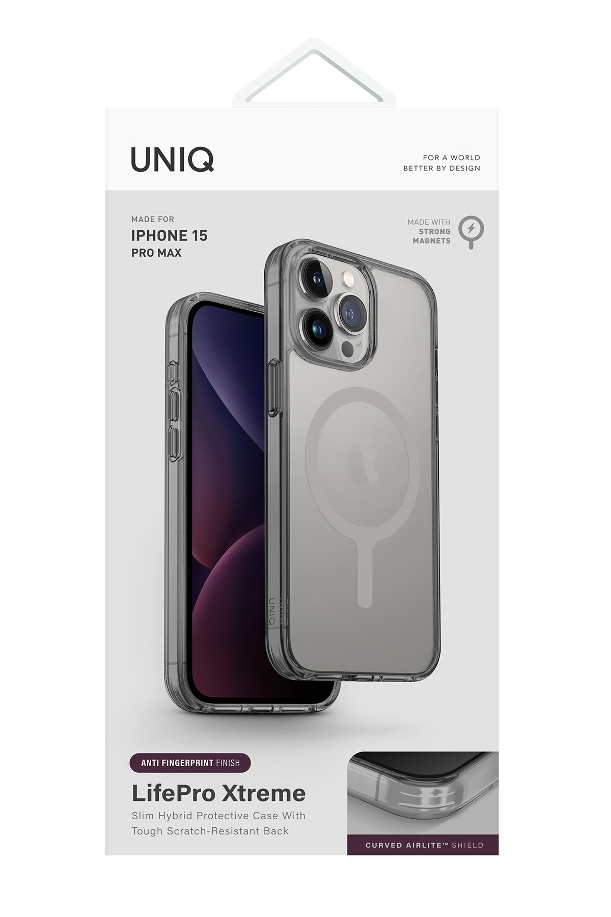 Uniq iPhone 15 Pro Max Optix Çelik Çerçeveli Sapphire Kamera Lens Koruyucu - Siyah