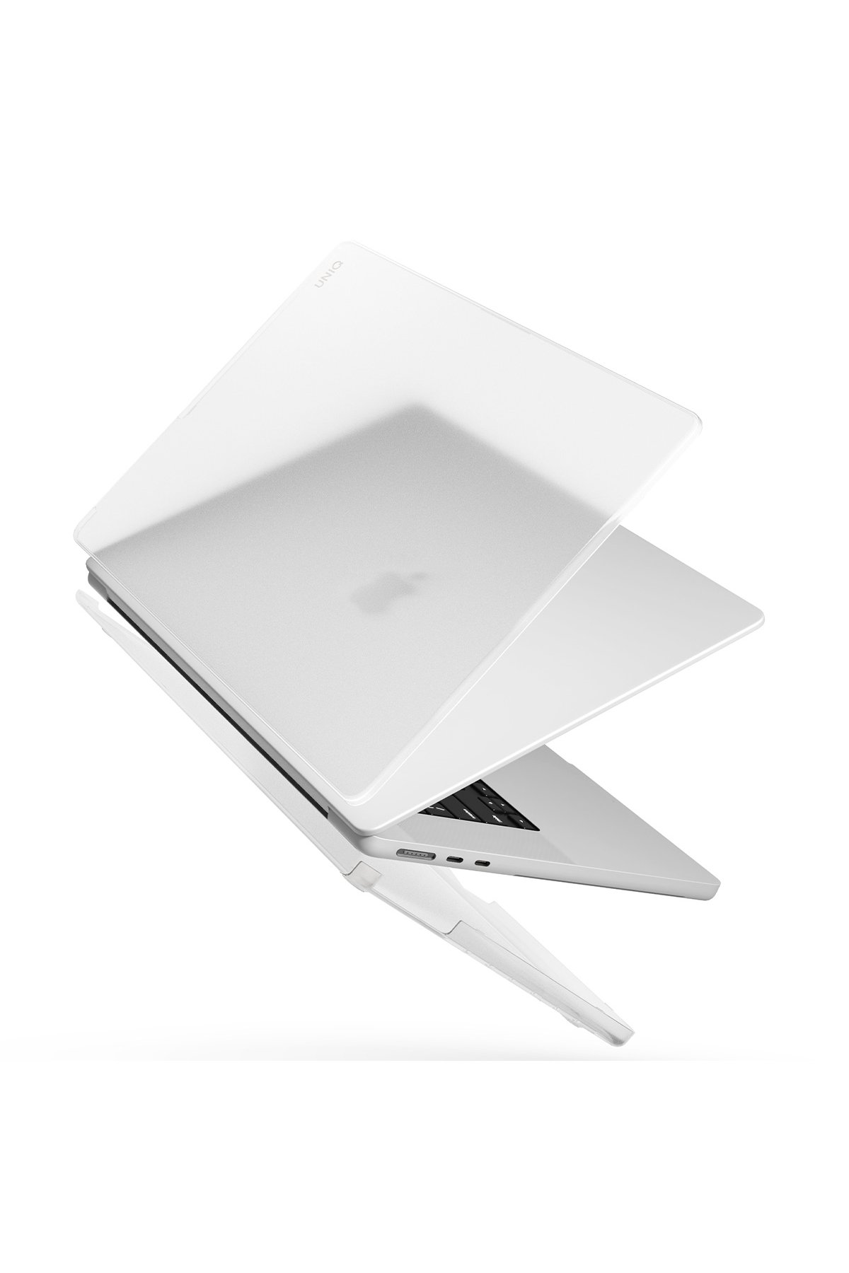 Uniq Macbook Pro 14 (2021) Claro Mat Macbook Kapak - Gri