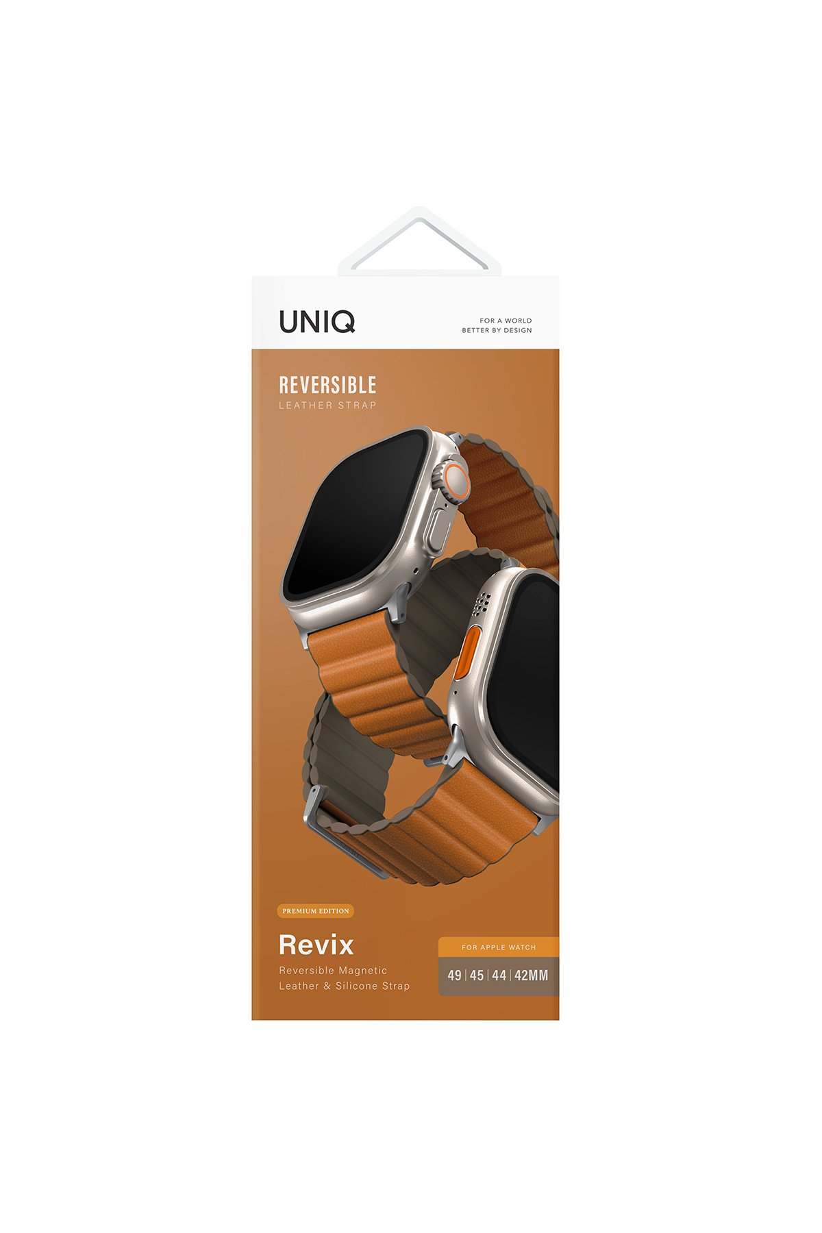 Uniq Watch 42mm Revix Premium Reversible Manyetik Kordon - Koyu Mavi-Mavi