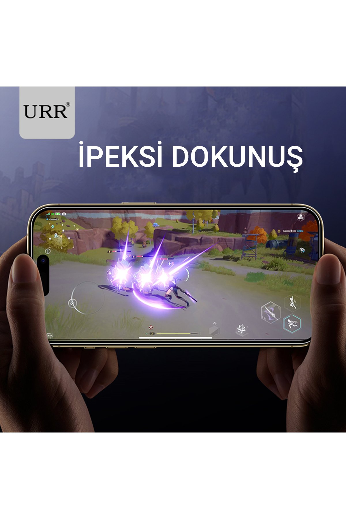 URR iPhone 14 Pro Fan Series HD Antistatik Cam Ekran Koruyucu 10 Adet - Siyah