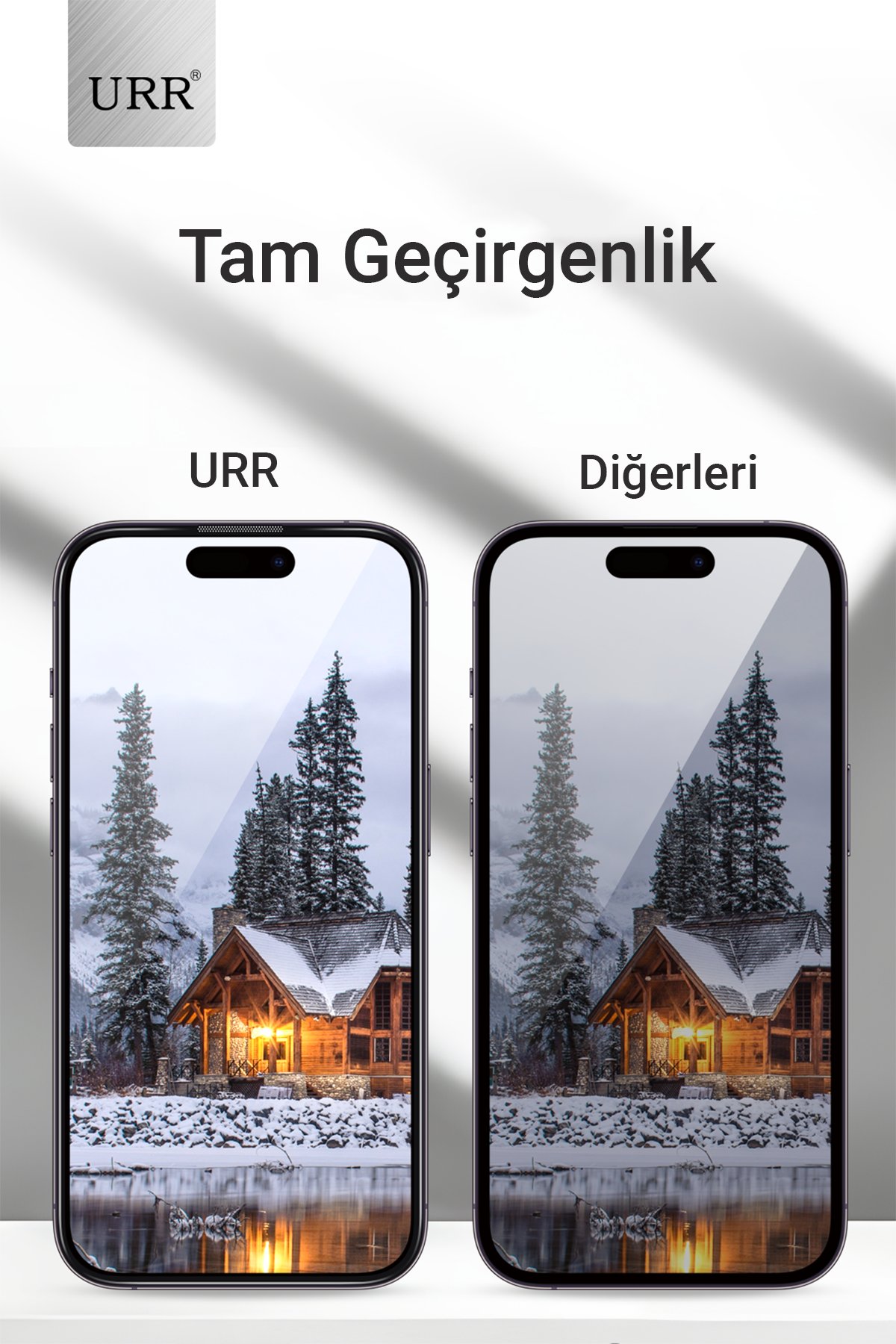 URR iPhone 14 Pro Fan Series HD Antistatik Cam Ekran Koruyucu 10 Adet - Siyah