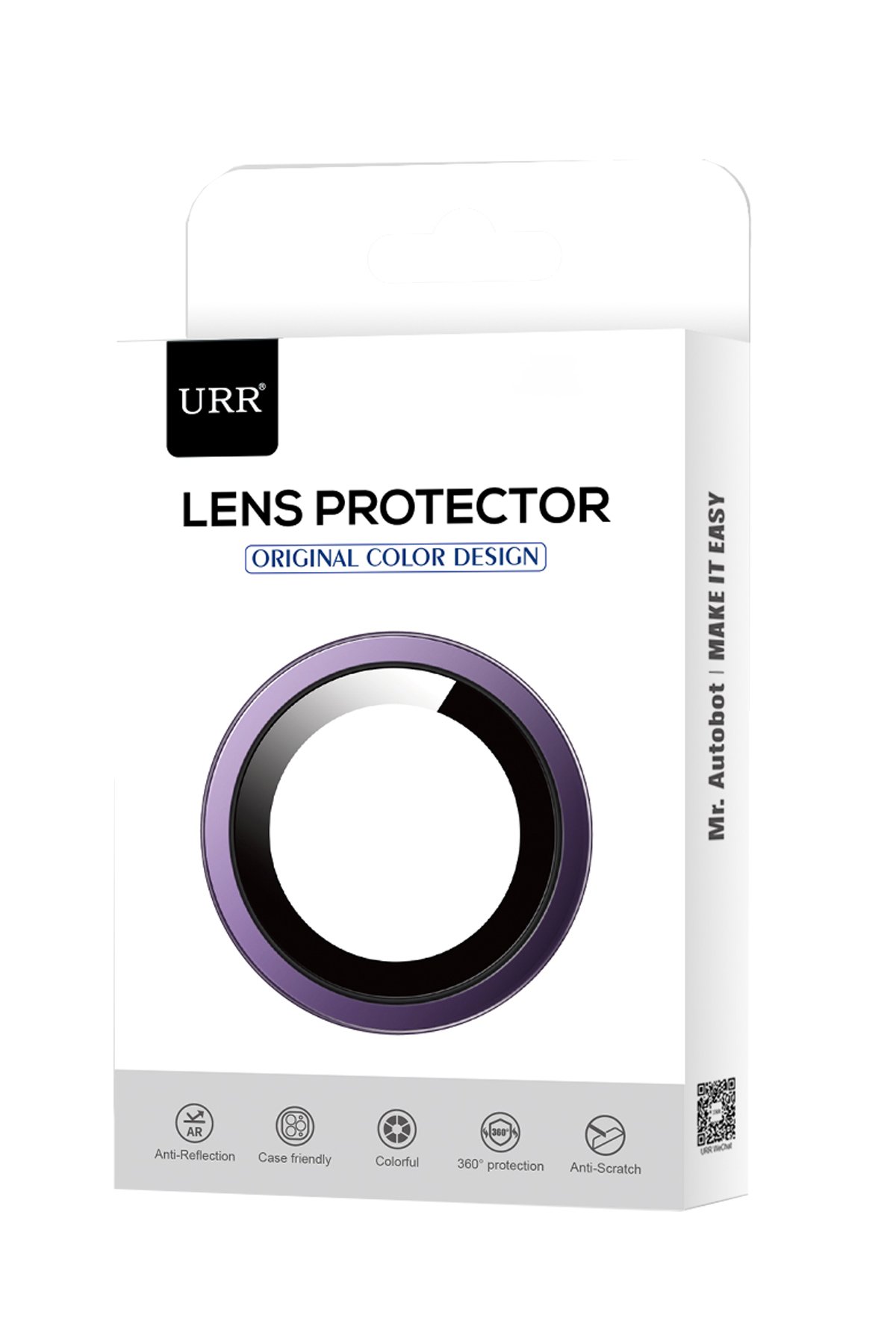 URR iPhone 14 Pro Max Sapphire PVDSS Kamera Lens Koruyucu - Derin Mor