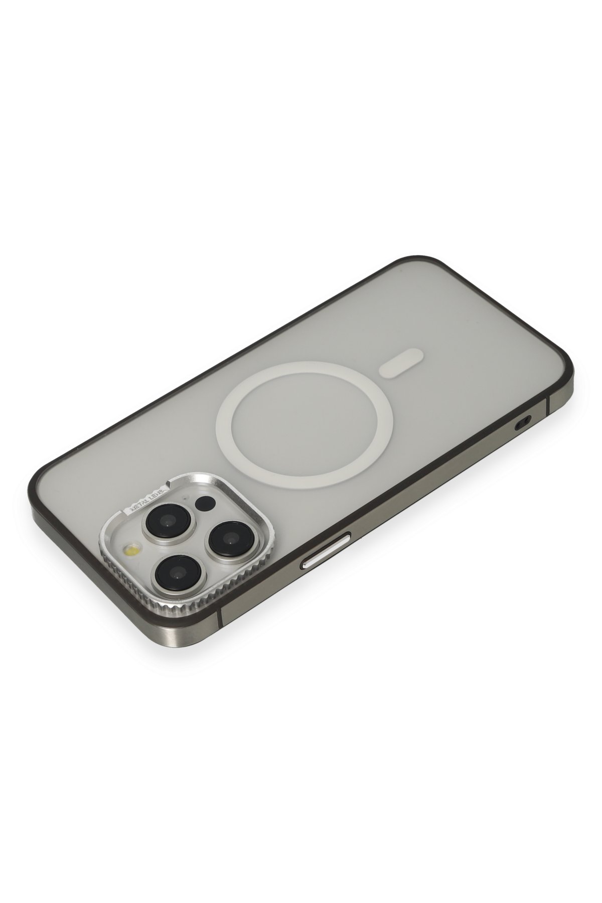 URR iPhone 15 Pro Max Sapphire PVDSS Kamera Lens Koruyucu - Natural Grey