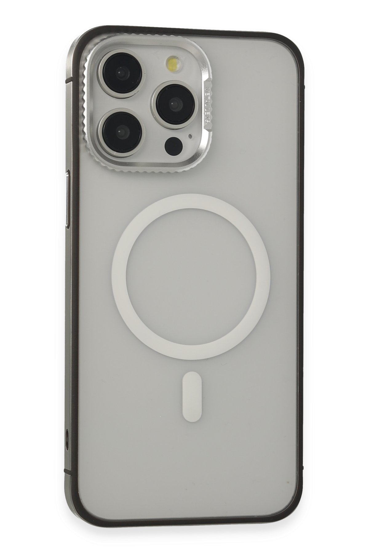 URR iPhone 15 Pro Rhomb Snakeskin AR Kamera Lens Koruyucu - Natural Grey