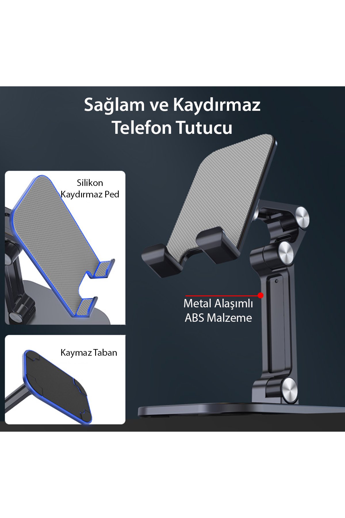 Yesido C183 360 Derece Ayarlanabilir Metal Tablet Standı - Siyah