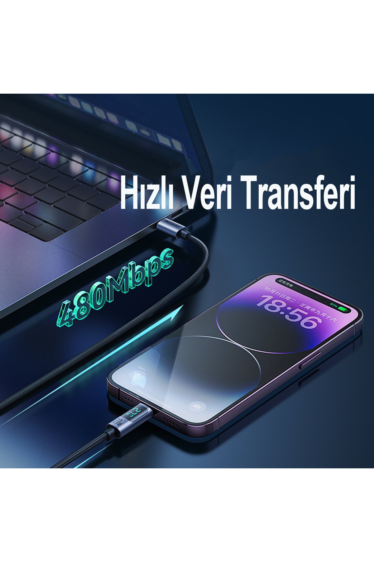 Yesido YAU32 Esnek Usb Kablo Çıkışlı BT 5.0 FM Transmitter - Siyah