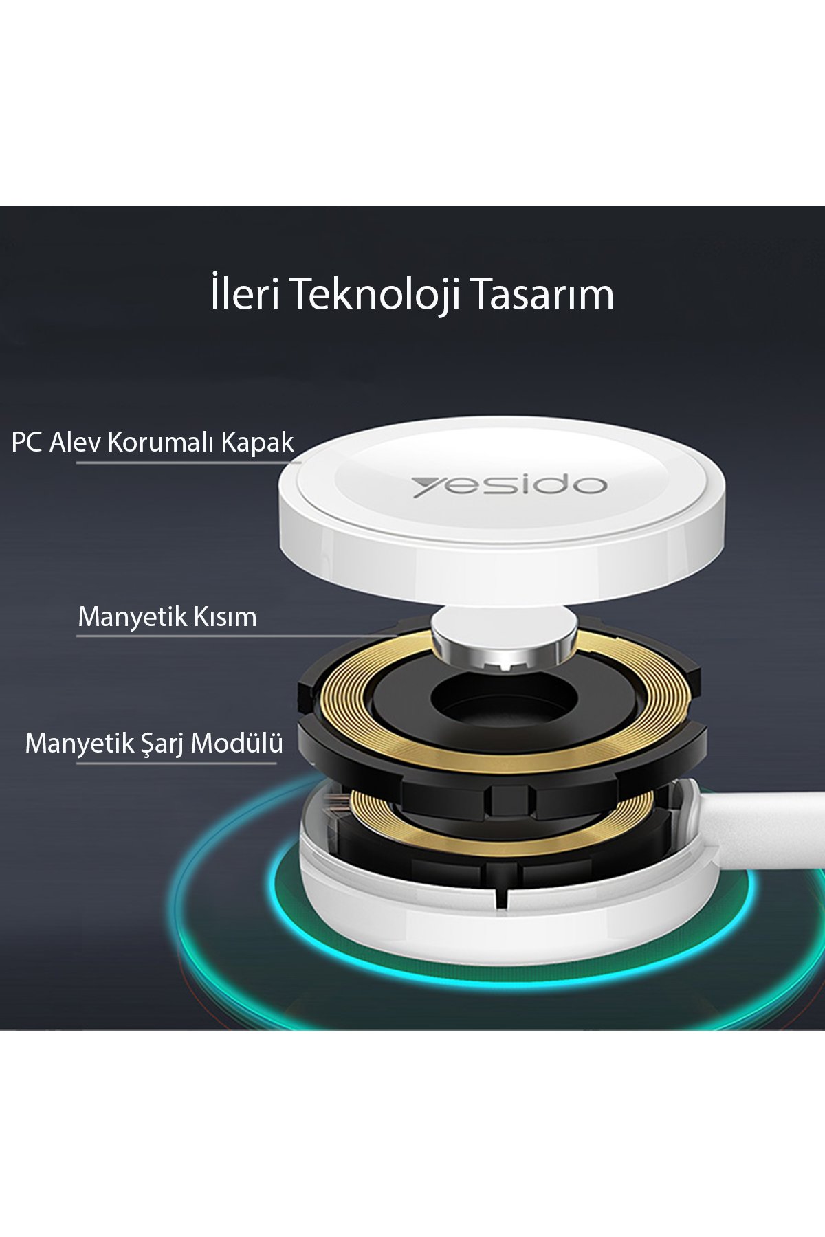 Yesido MC18 8in1 3 Adet Usb 1 Adet Type-C ve 4 Adet Priz Dönüştürücü 2M - Beyaz