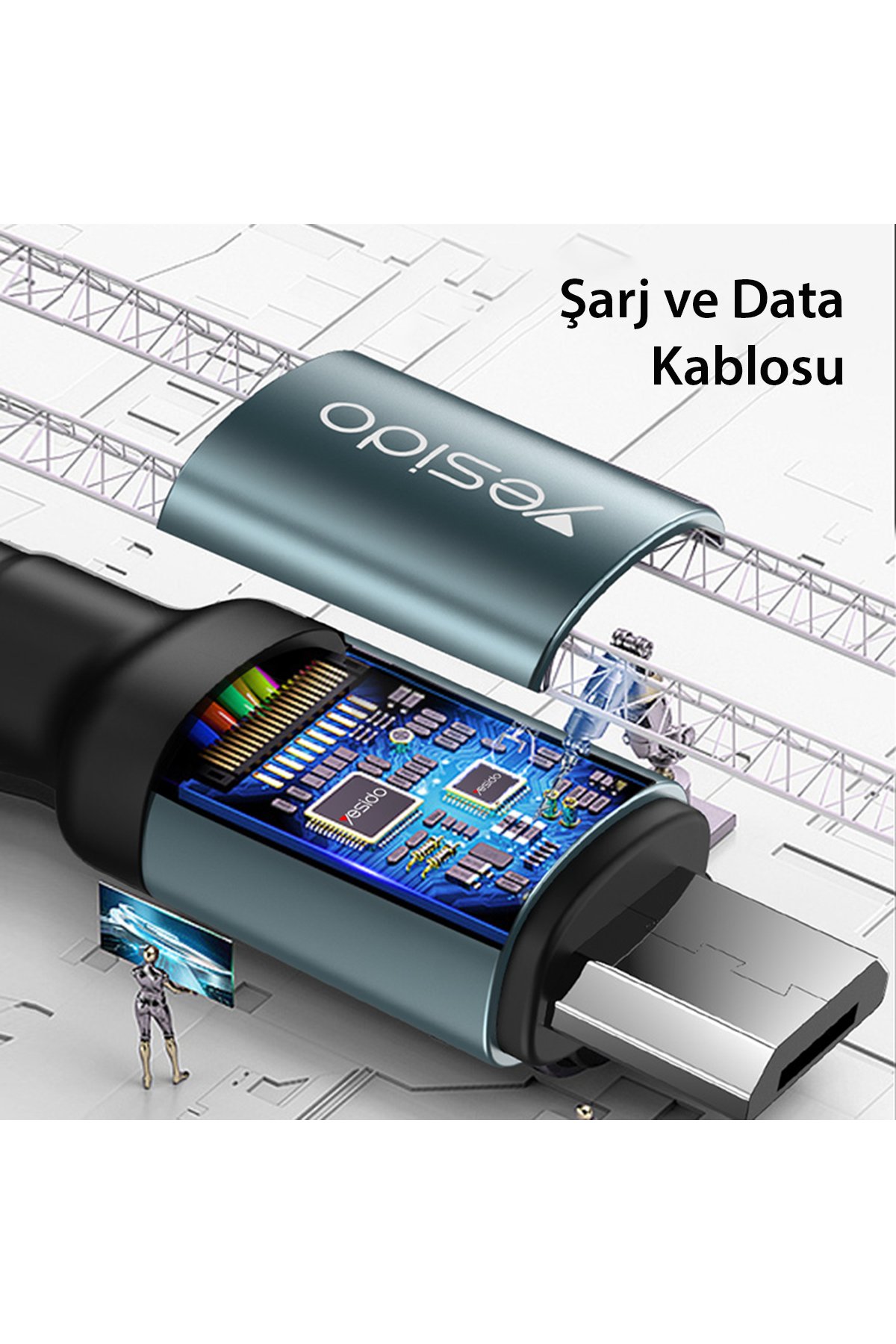 Yesido YH41 1.2M Yüksek Baslı Type-C Kablolu Kulaklık - Siyah