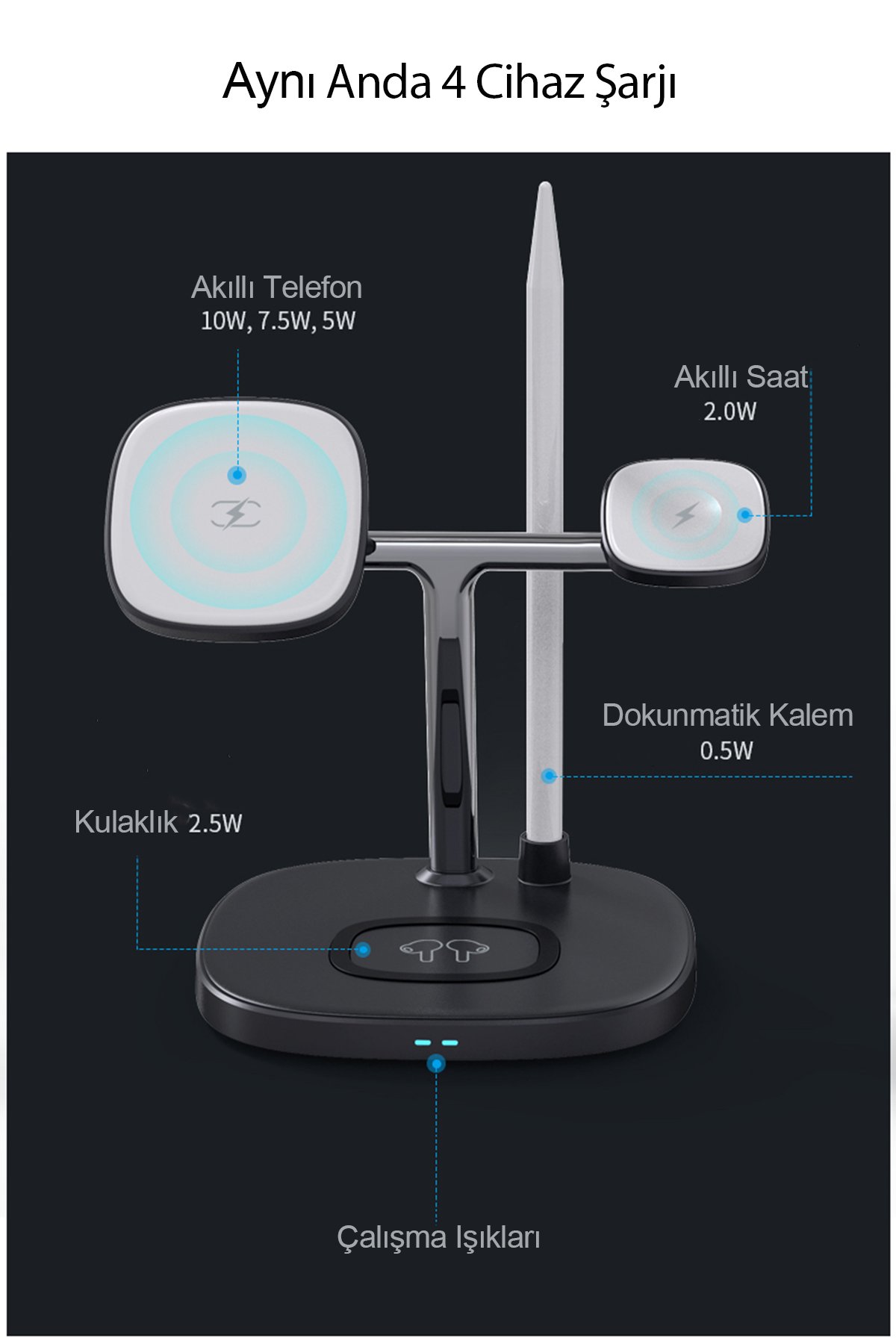 Yesido YAU32 Esnek Usb Kablo Çıkışlı BT 5.0 FM Transmitter - Siyah