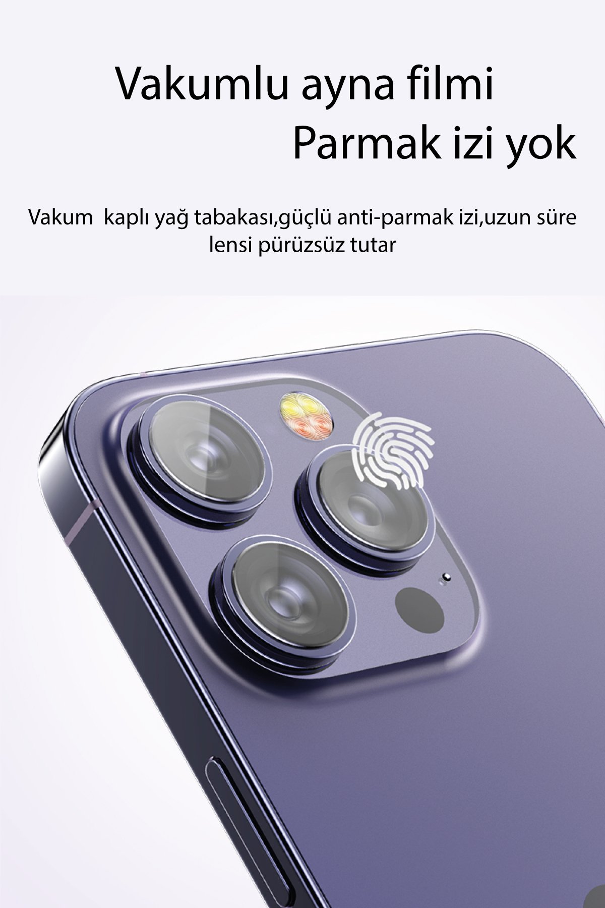 Yesido iPhone 14 Plus WB27 Metal Kamera Lens - Derin Mor