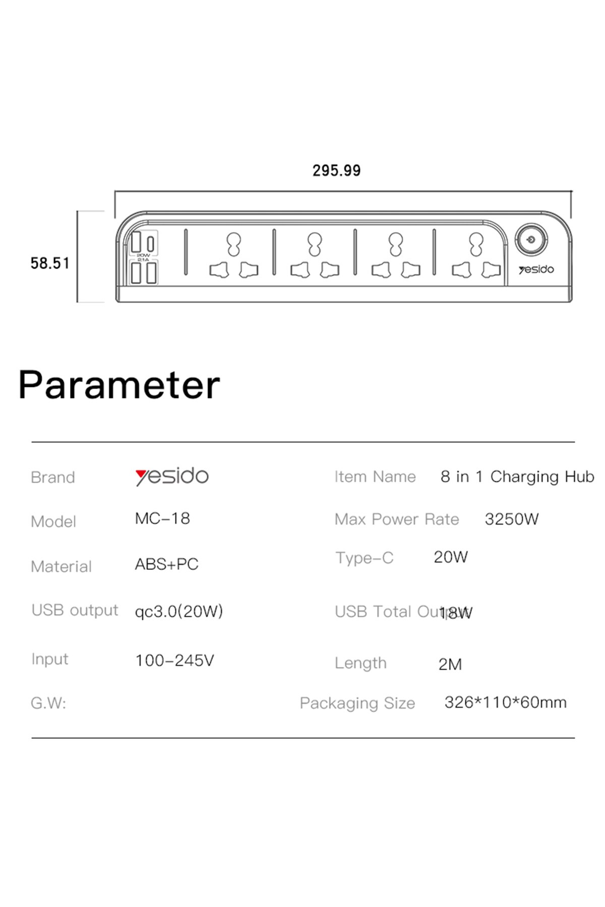 Yesido GS24 Type-C to Type-C 100W Dijital Ekranlı Dönüştürücü - Siyah