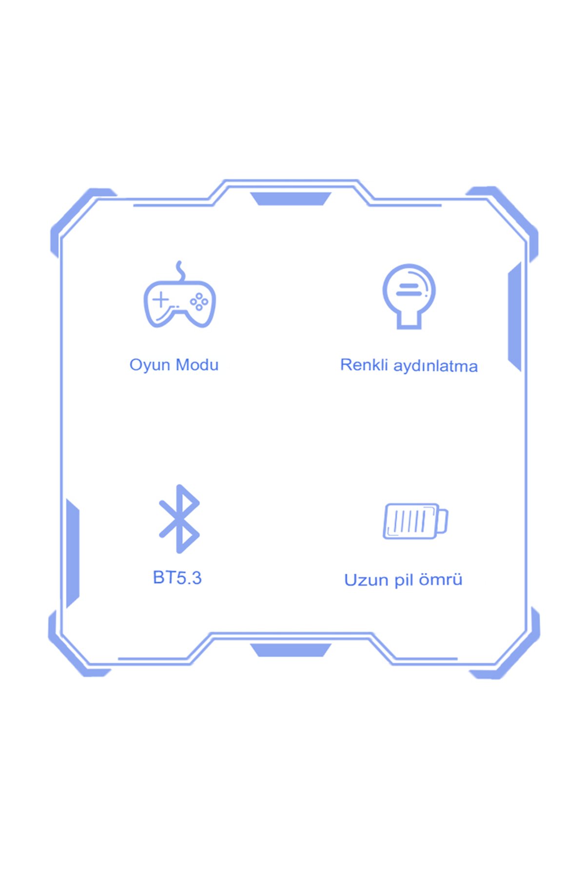 Yesido YSW19 2 Adet 20W Dahili Hoparlörlü 3000 mAh Bataryalı BT 5.0 RGB Kablosuz Hoparlör - Siyah