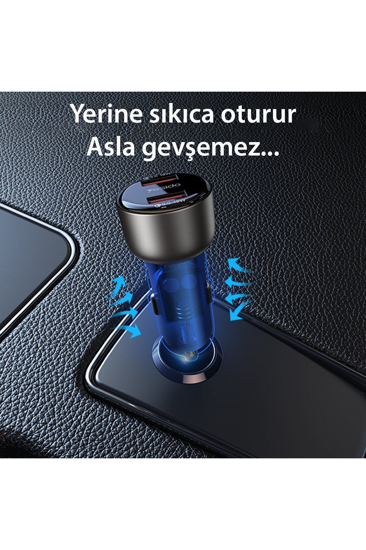 Yesido YP47 20.000 mAh Dijital Göstergeli 22.5W USB3.0 ve 20W Type-C Çıkışlı PD Hızlı Şarj Powerbank - Siyah