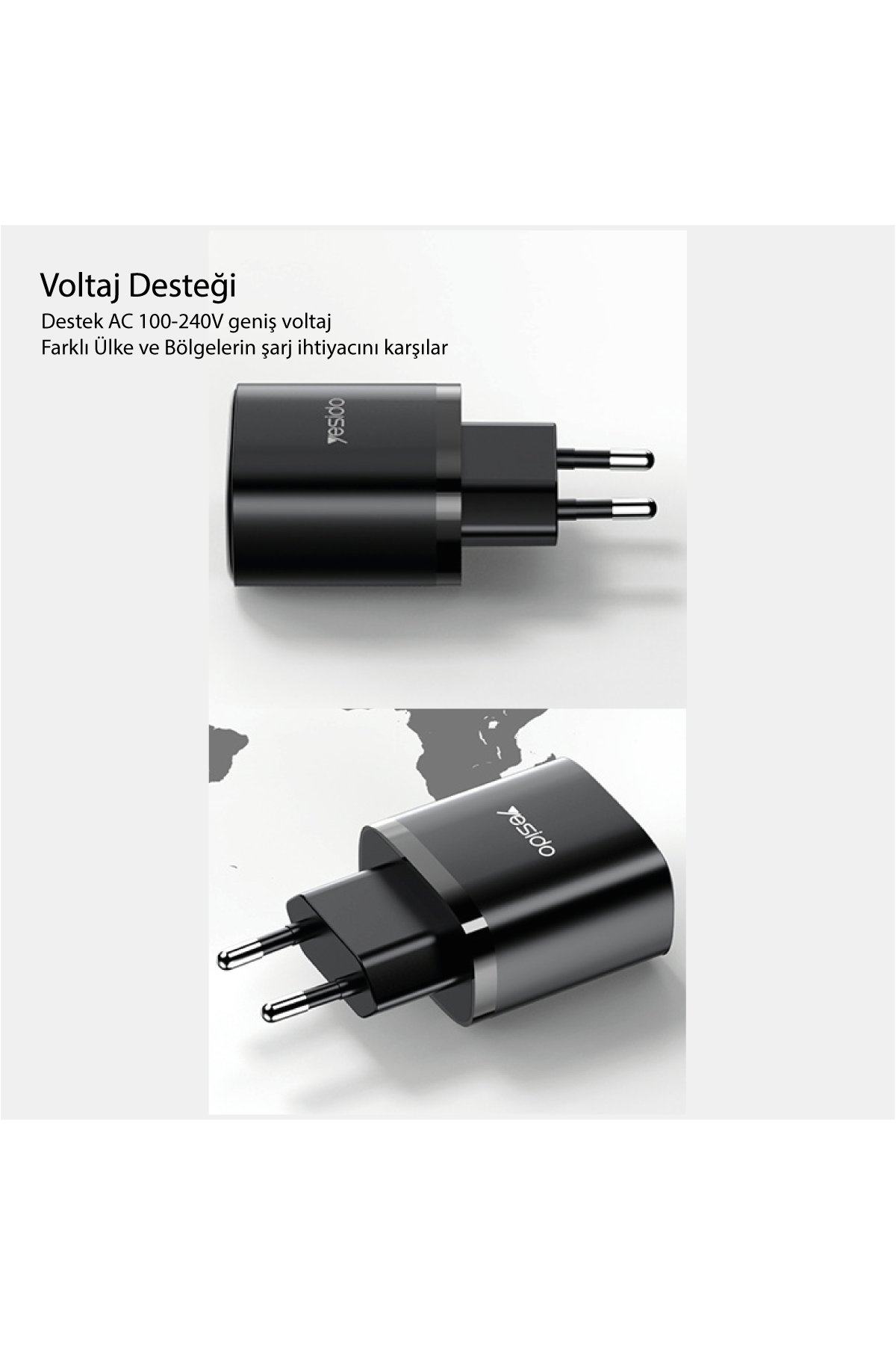 Yesido MC08 10in1 6 Adet Usb ve 4 Adet Priz Dönüştürücü 1.8M - Siyah