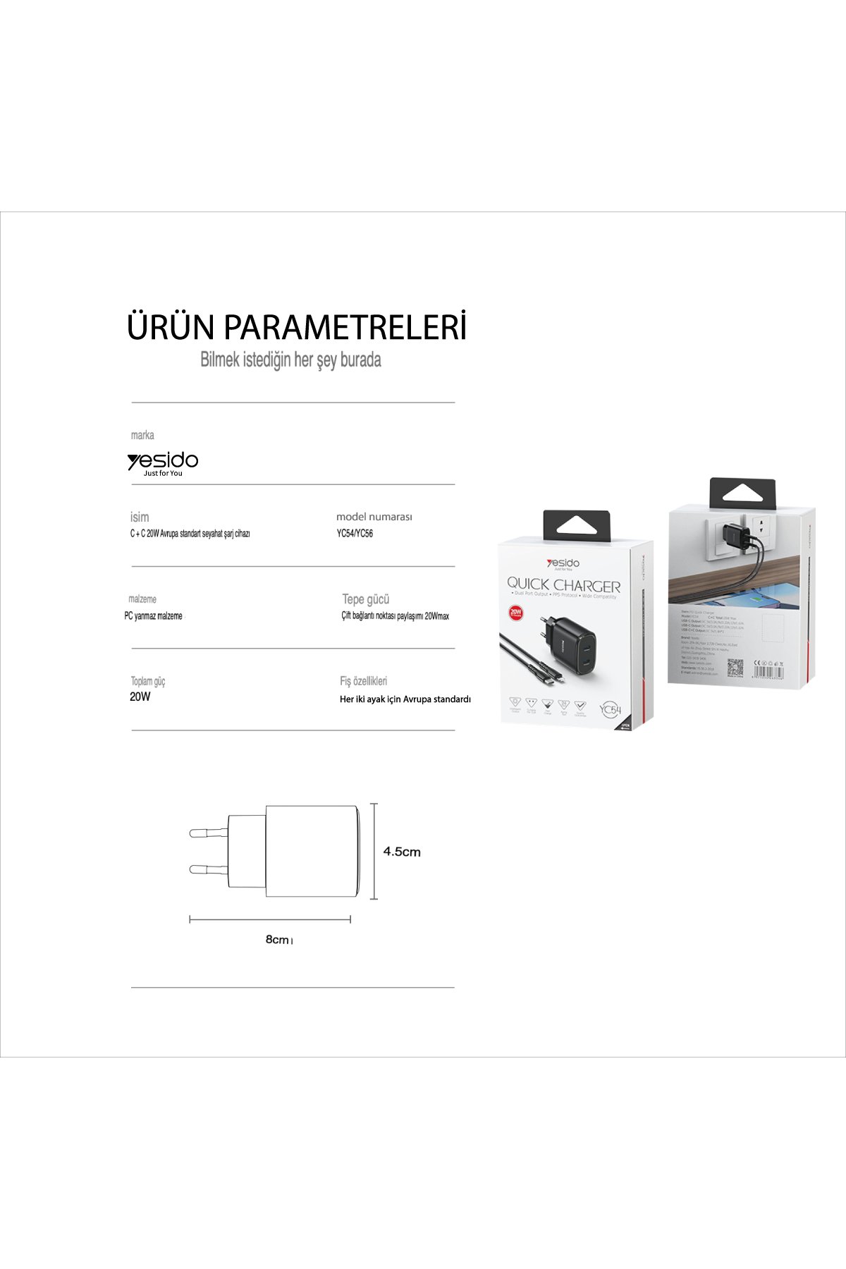 Yesido MC08 10in1 6 Adet Usb ve 4 Adet Priz Dönüştürücü 1.8M - Siyah