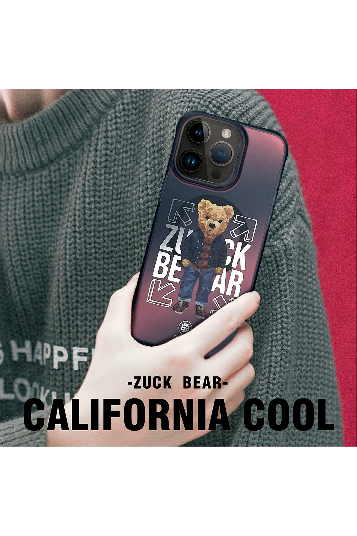 ZuckBear iPhone 15 Pro French Riviera Chic Kapak - Monaco Glitz