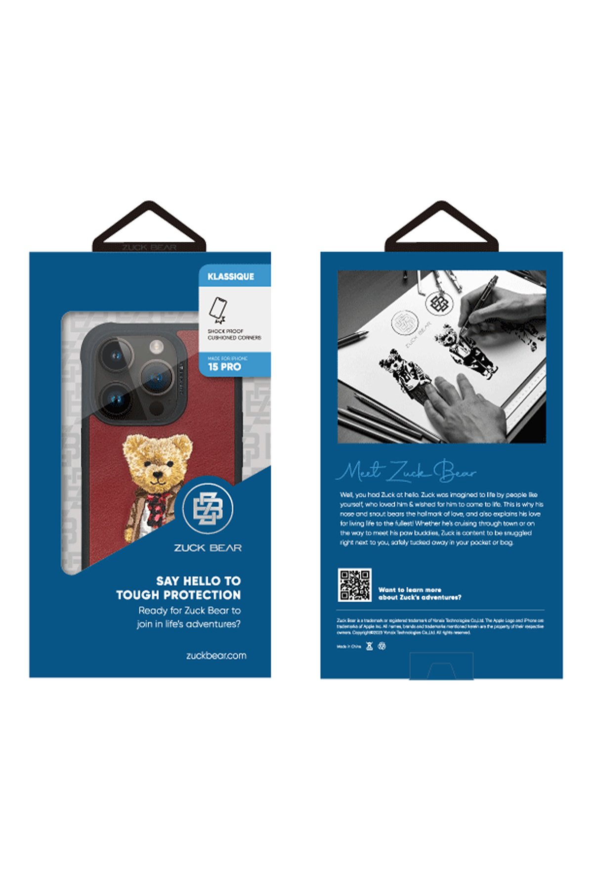 ZuckBear iPhone 15 Pro Paris Gentleman Kapak - Suit