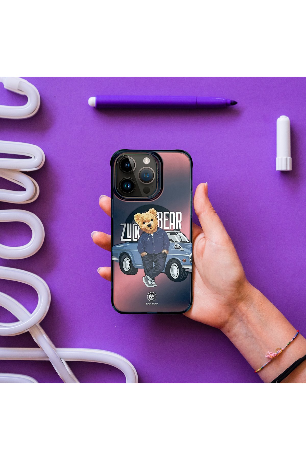 ZuckBear iPhone 15 Pro Max Paris Gentleman Kapak - Bow Tie