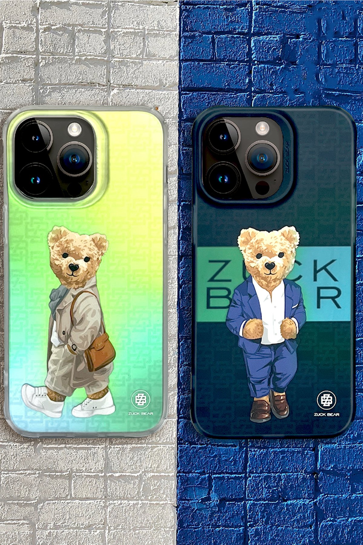 ZuckBear iPhone 15 Pro Max Claude Standlı Kapak - Lacivert